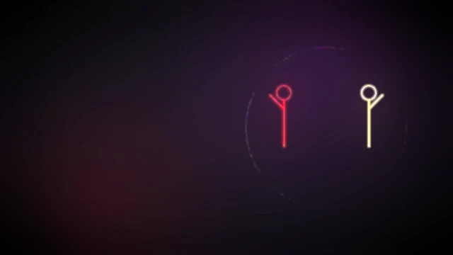 Two dueling silhouettes framed by a crimson arch