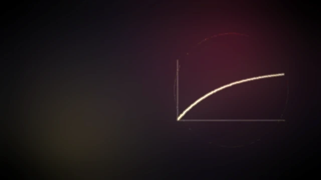 Curved graph line flattening against a gold grid